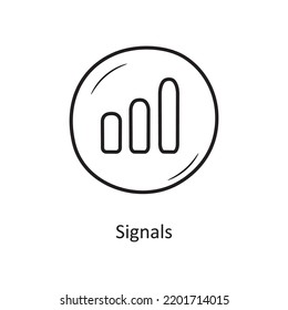 Signals outline Icon Design illustration. Media Control Symbol on White background EPS 10 File
