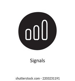 Signals Solid Icon Design illustration. Media Control Symbol on White background EPS 10 File
