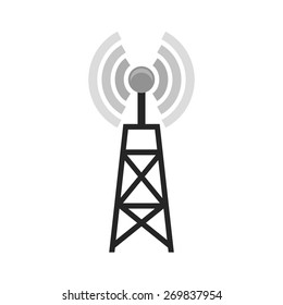 Signals, Telecom, Tower, Technology Icon Vector Image. Can Also Be Used For Communication, Connection, Technology. Suitable For Web Apps, Mobile Apps And Print Media.