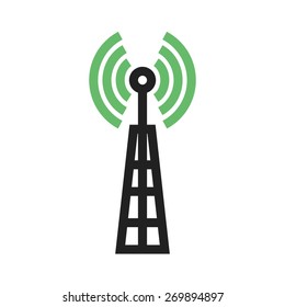 Signals, telecom, tower, technology icon vector image. Can also be used for communication, connection, technology. Suitable for web apps, mobile apps and print media.