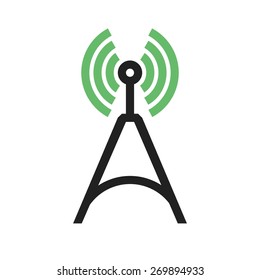 Signals, telecom, tower, technology icon vector image. Can also be used for communication, connection, technology. Suitable for web apps, mobile apps and print media.
