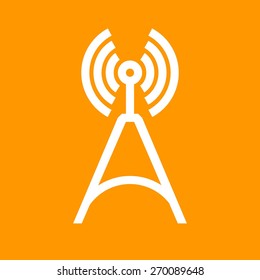 Signals, telecom, tower, technology icon vector image. Can also be used for communication, connection, technology. Suitable for web apps, mobile apps and print media.