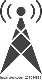 Señales Imagen vectorial de icono Torre. Adecuado para aplicaciones web móviles y medios de impresión.