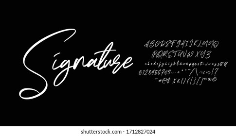 Signatture Font Handwritten Script Brush Font Type Font lettering handwritten