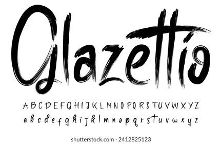 Signature alphabet uppercase and lowercase font