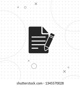 Signature, application, vector best flat icon on texture background , EPS 10