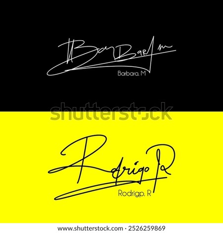 Signature Barbara and Rodrigo vector