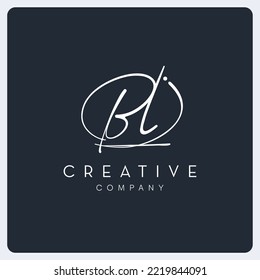 Signature BL logo design, signature letter creative logo for business, company and etc.