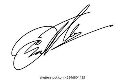 
Firma para el documento de certificado. Vector con fondo transparente.