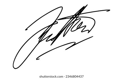 
Firma para el documento de certificado. Vector con fondo transparente.