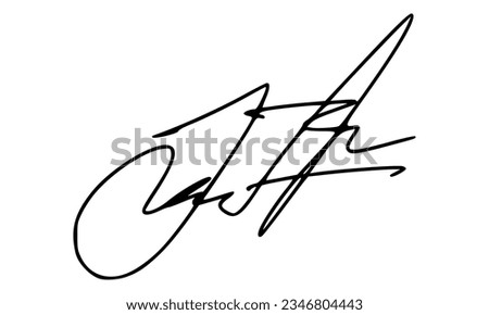 
Signature for Certificate Document. Vector with Transparent Background.