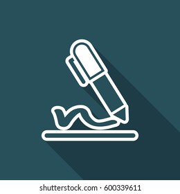 Signature concept - Vector web icon