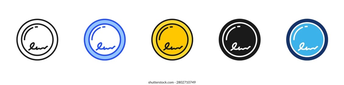 Signature Dish Icon Collection With Multiple Styles