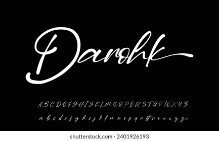 signature for documents on white background. Hand drawn Calligraphy lettering Vector illustration