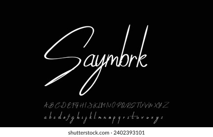 signature for documents on white background. Hand drawn Calligraphy lettering Vector illustration