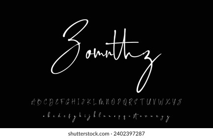 signature for documents on white background. Hand drawn Calligraphy lettering Vector illustration