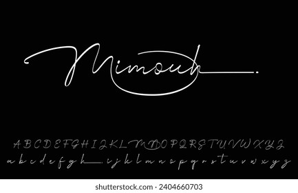 signature for documents on white background. Hand drawn Calligraphy lettering Vector illustration