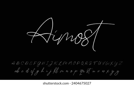  signature for documents on white background. Hand drawn Calligraphy lettering Vector illustration