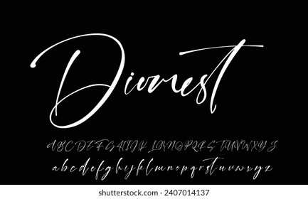 Unterschrift für Dokumente auf weißem Hintergrund. Handgezeichnete Kalligraphie-Schrift, Vektorgrafik