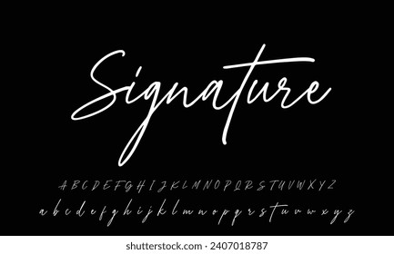  signature for documents on white background. Hand drawn Calligraphy lettering Vector illustration