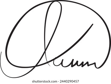 Signature for documents on white background. Hand drawn business autograph calligraphy lettering vector illustration