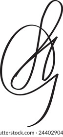 Signature for documents on white background. Hand drawn business autograph calligraphy lettering vector illustration
