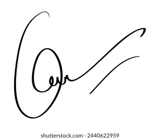 Signature for documents on white background. Hand drawn business autograph calligraphy lettering vector illustration