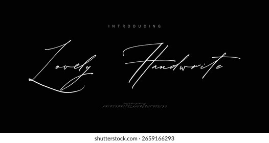 Signature Elegant Branding Typeface. Handwritten Script Editable Text Effect Template . vector illustration 
