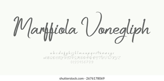 Signature Elegant Branding Typeface. Handwritten Script Editable Text Effect Template. vector illustration 
