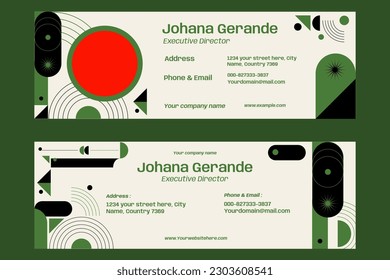 Signature Email With Geometric Design Template