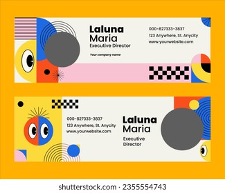 Signature Email with Playful Design Template