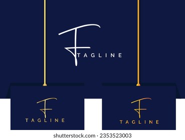 Signature F logo design. Handwritten. Business. Script. Font. Creative. Signature logo. Premium. Gold. F logo. f letter. Luxury
