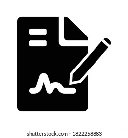 Signature File Document Vector icon