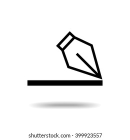 Signature flat icon isolate on white background vector illustration eps 10