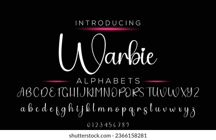 signature font alphabet vector illustration isolated Background