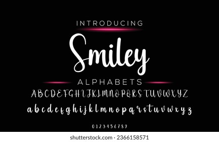signature font alphabet vector illustration isolated Background