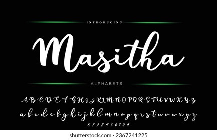 signature font alphabet vector illustration isolated Background
