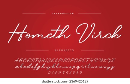 signature font alphabet vector illustration isolated Background