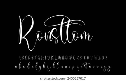 signature font alphabet vector illustration isolated Background