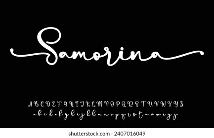 signature font alphabet vector illustration isolated Background
