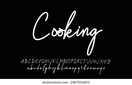 signature font alphabet vector illustration isolated Background