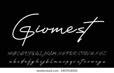 signature font alphabet vector illustration isolated Background