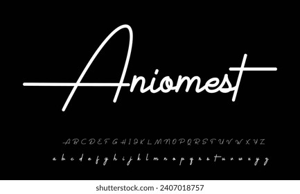 signature font alphabet vector illustration isolated Background