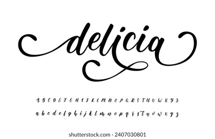 signature font alphabet vector illustration isolated Background