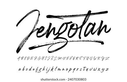 signature font alphabet vector illustration isolated Background