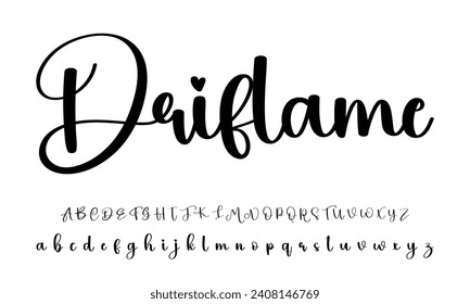 signature font alphabet vector illustration isolated Background