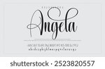 signature Font Calligraphy Logotype Script Brush Font Type Font lettering handwritten