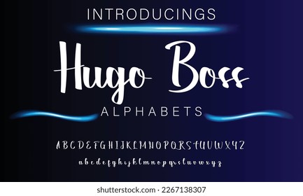 Caligrafía de tipo de letra de firma Guión de logotipo Pincel Tipo de letra Letra letra letra manuscrita