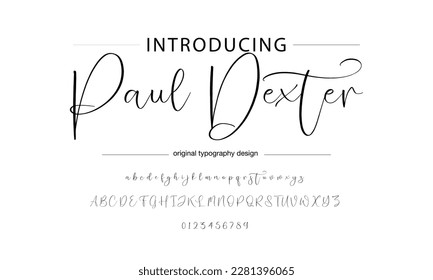 signature Font Calligraphy Logotype Script Brush Font Type Font lettering handwritten