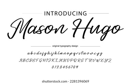 signature Font Calligraphy Logotype Script Brush Font Type Font lettering handwritten